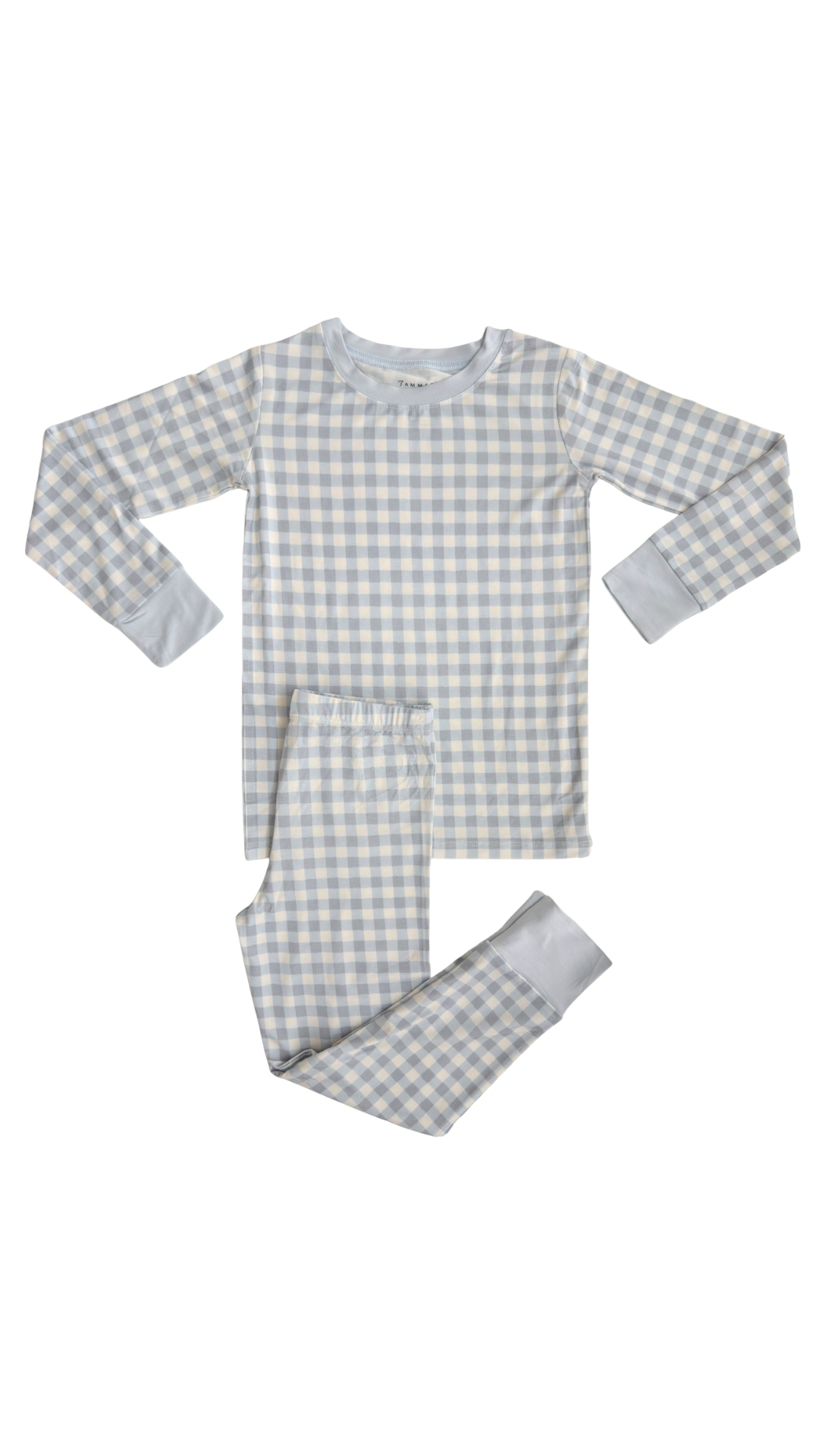 Blue Gingham Two Piece Set