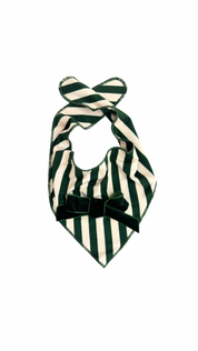 Green Stripe Dog Bandana