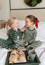 Green Stripe Two Piece Set