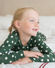 Green Polka Dot Two Piece Set