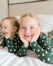 Green Polka Dot Two Piece Set