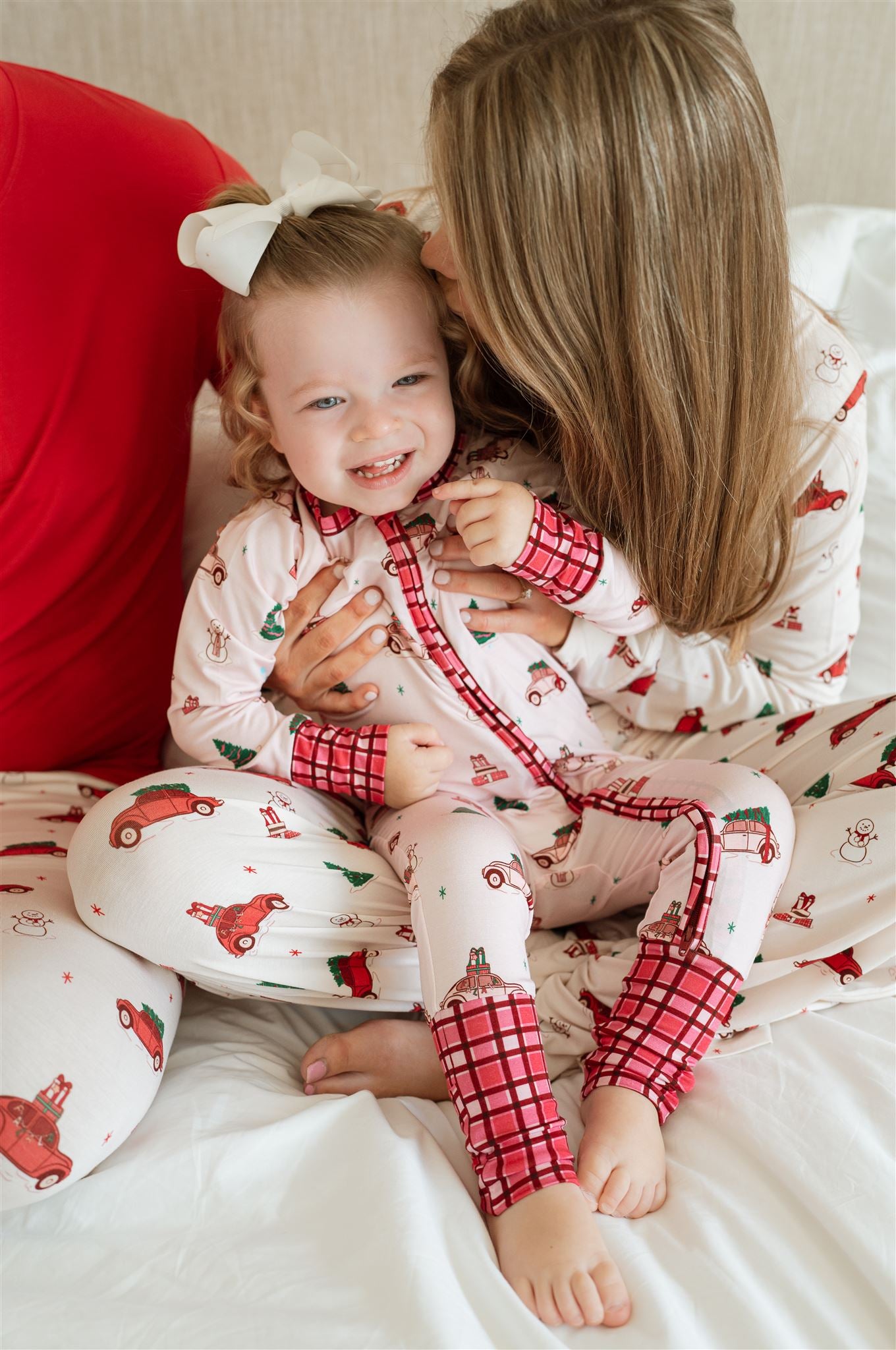Pink Holly Jolly Cruisers Zipper Romper