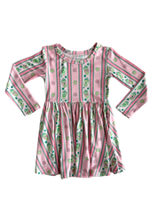 Shamrock Shake Long Sleeve Twirl Dress