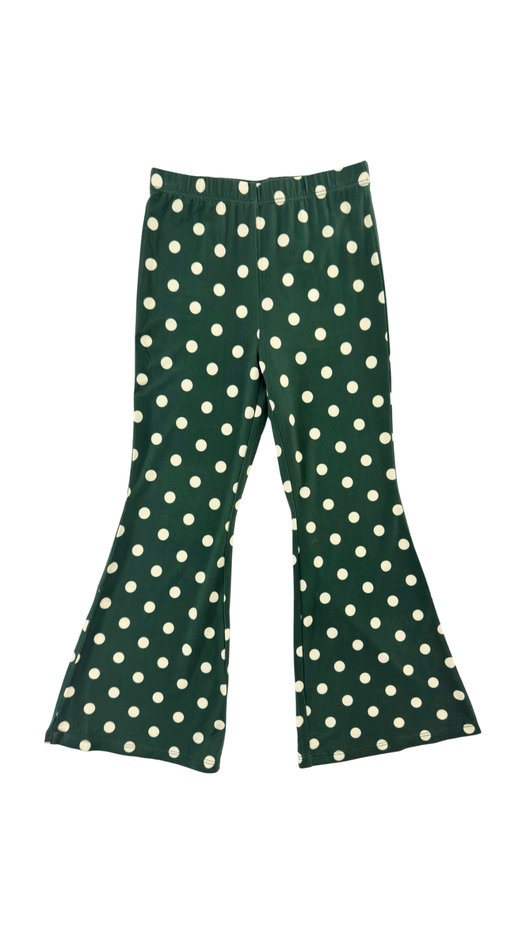 Green Polkadot Flare Pant
