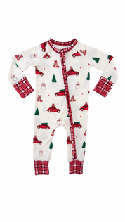 Red Holly Jolly Cruisers Zipper Romper