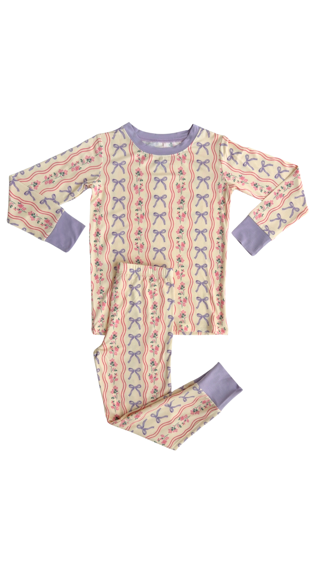 Yellow Amelia Bow Two Piece Set