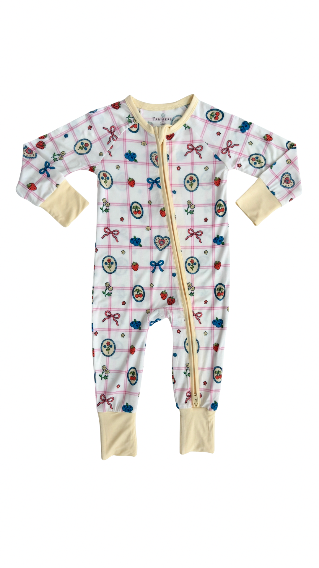 Sweet Plaid Zipper Romper