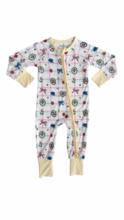 Sweet Plaid Zipper Romper