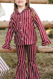 Heirloom Stripe Girls' Long Sleeve Ruffle Flare Set - IMJ x Sarah Knuth