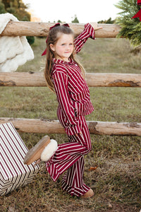 Heirloom Stripe Girls' Long Sleeve Ruffle Flare Set - IMJ x Sarah Knuth