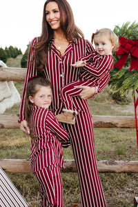 Heirloom Stripe Women's Long Sleeve Ruffle Set - IMJ x Sarah Knuth