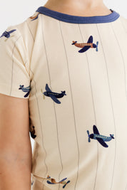 Airplane Two Piece Short Set