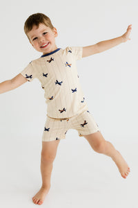 Airplane Two Piece Short Set
