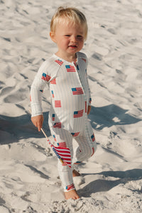 All American Zipper Romper
