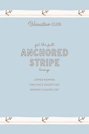 Anchored Stripe Two Piece Short Set