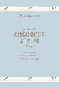 Anchored Stripe Two Piece Short Set