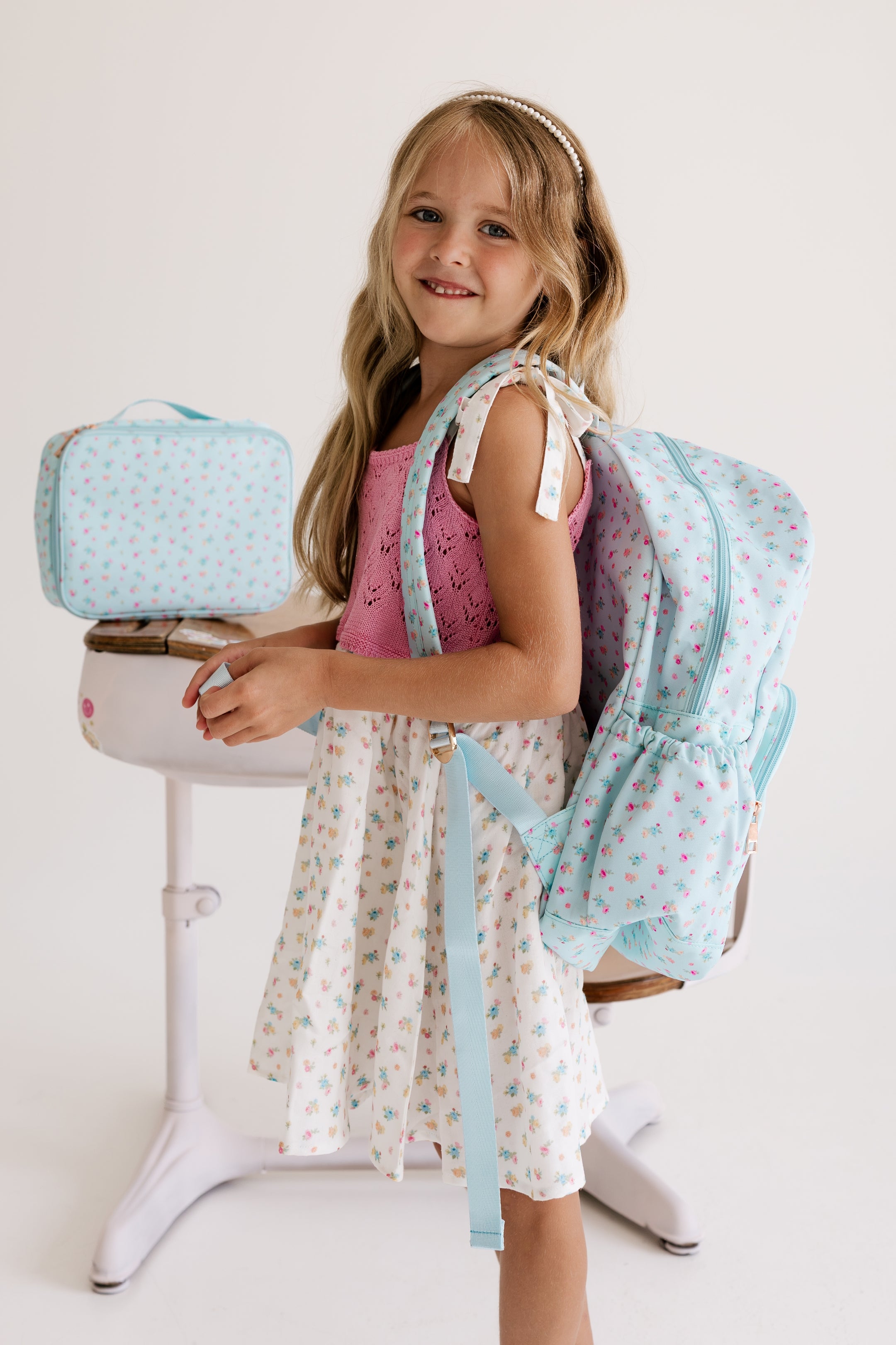 Poppy Blue Backpack | Kids Floral Backpack | In My Jammers