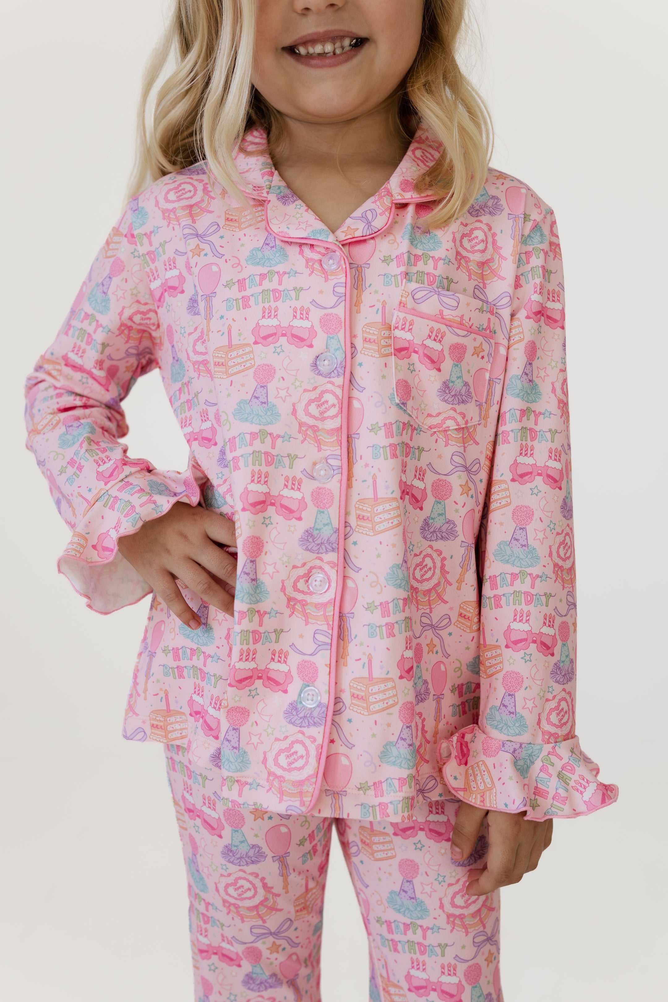 Birthday Girl Girls' Long Sleeve Ruffle Flare Set