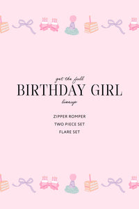 Birthday Girl Zipper Romper