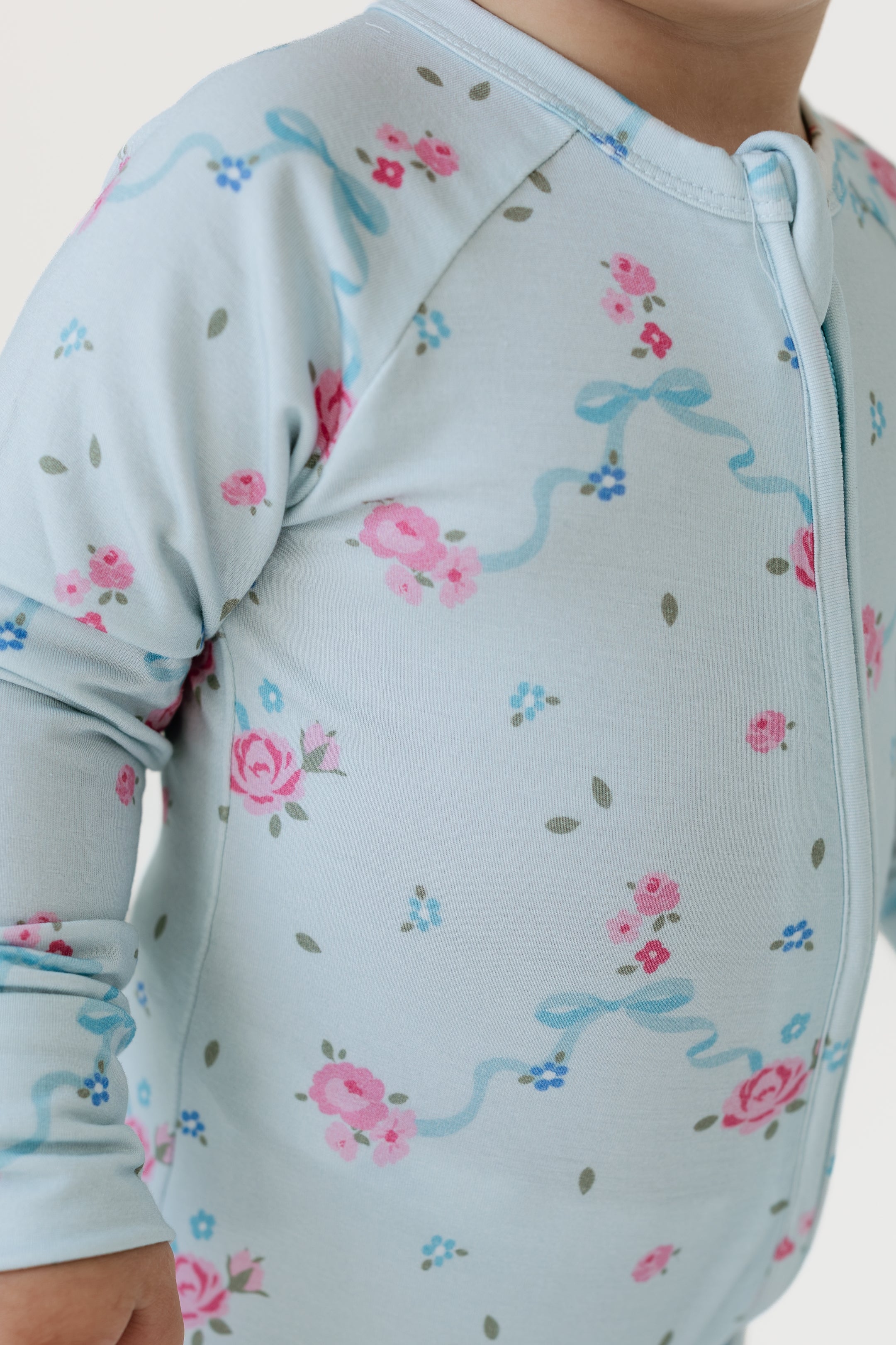 Blue Ella Zipper Romper