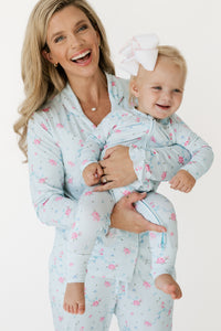 Blue Ella Zipper Romper