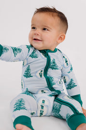 Green Nutcracker Zipper Romper