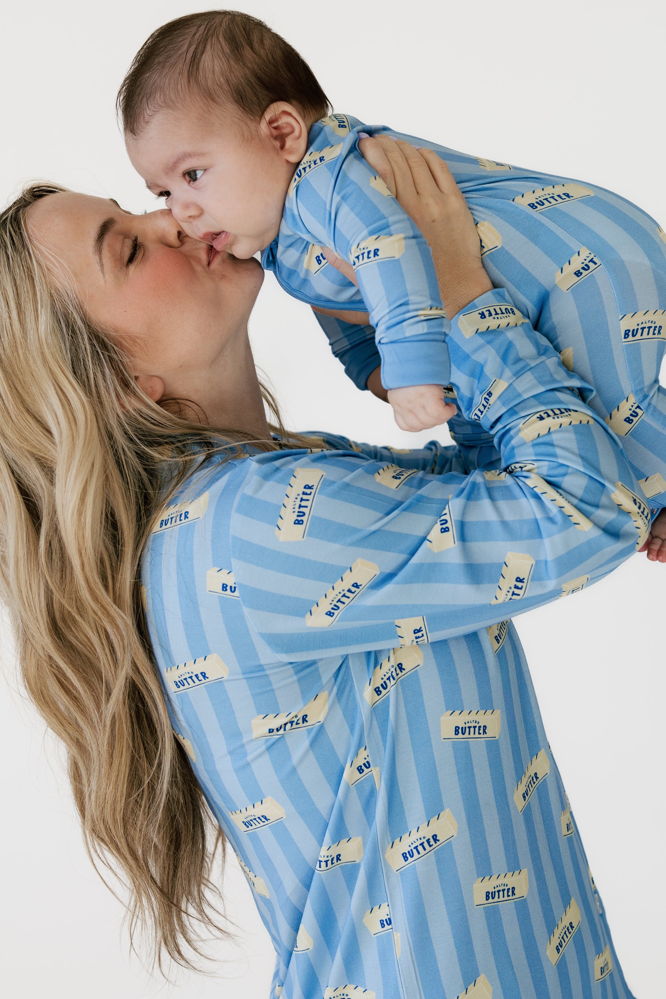 Blue Stripe Butter Women's Long Sleeve Set