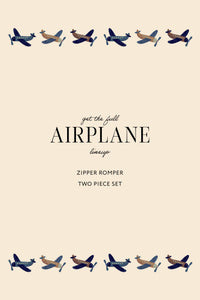 Airplane Two Piece Short Set