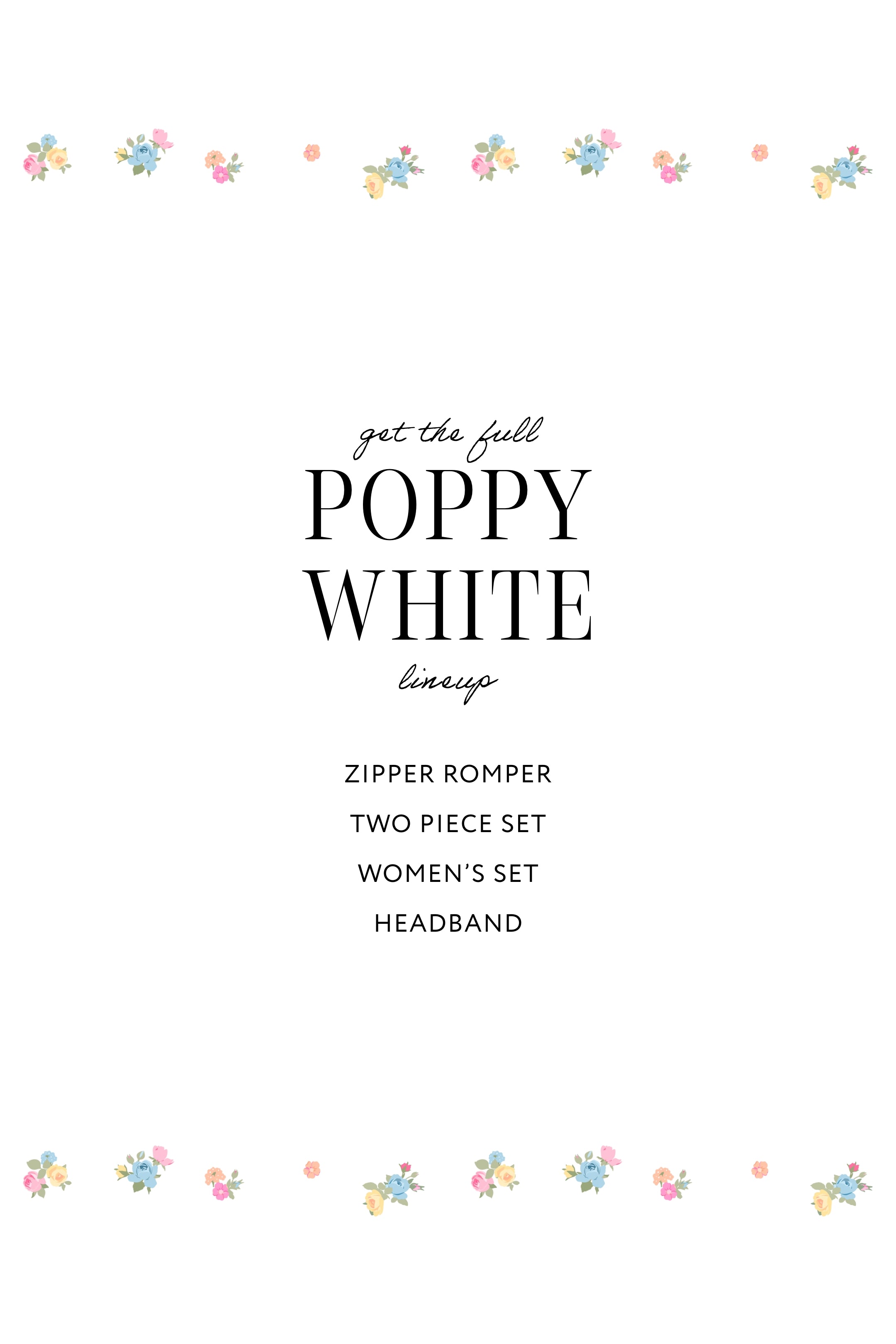 Poppy White Headband