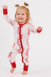 Vintage Bows and Blossoms Zipper Romper