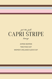 Capri Stripe Zipper Romper