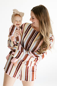 Capri Stripe Women's Relaxed Sleeve Set