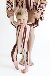 Capri Stripe Zipper Romper