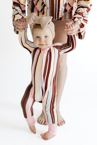 Capri Stripe Zipper Romper