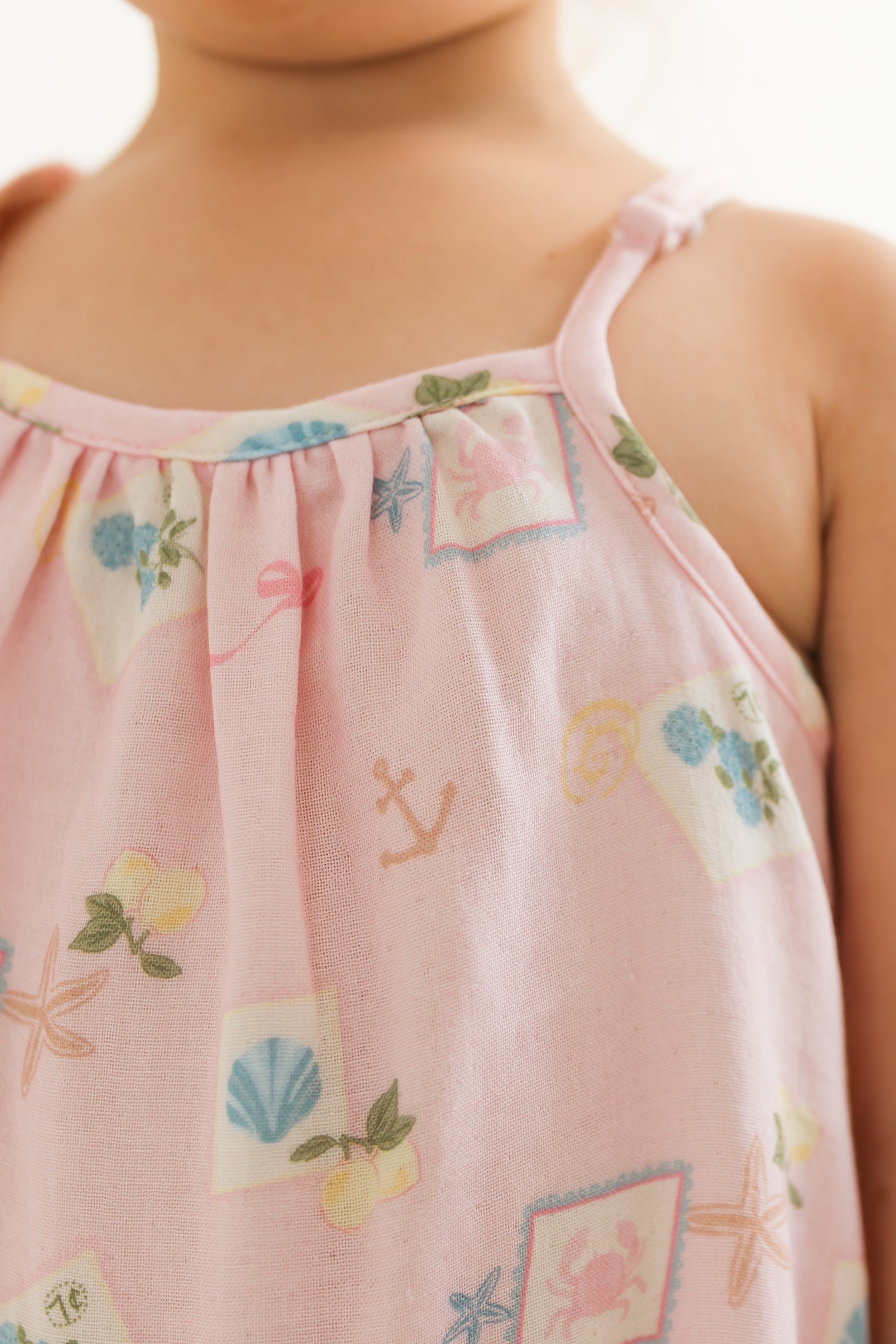 Little Coastal Notes Bubble Romper