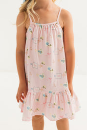 Little Coastal Notes Twirl Dress