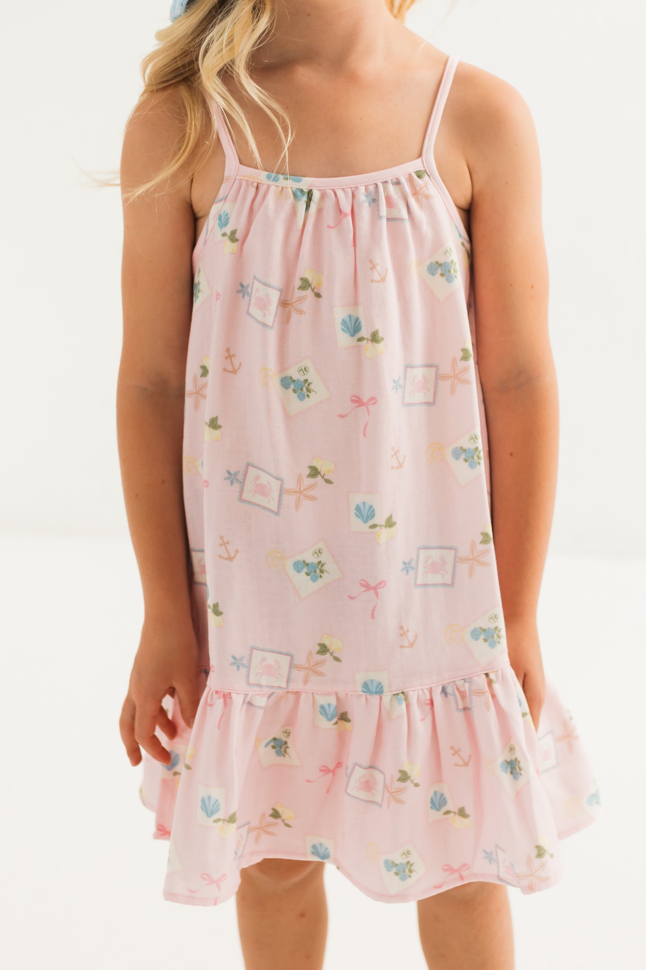 Little Coastal Notes Twirl Dress