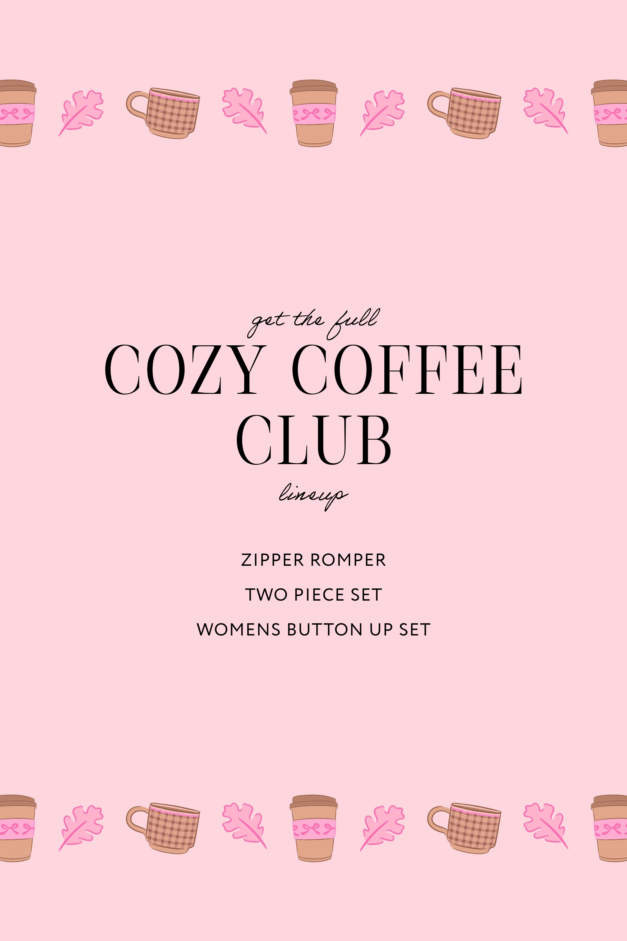 Cozy Coffee Club Two Piece Set