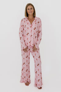 Cozy Coffee Club Women's Long Sleeve Ruffle Set