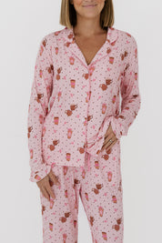 Cozy Coffee Club Women's Long Sleeve Ruffle Set