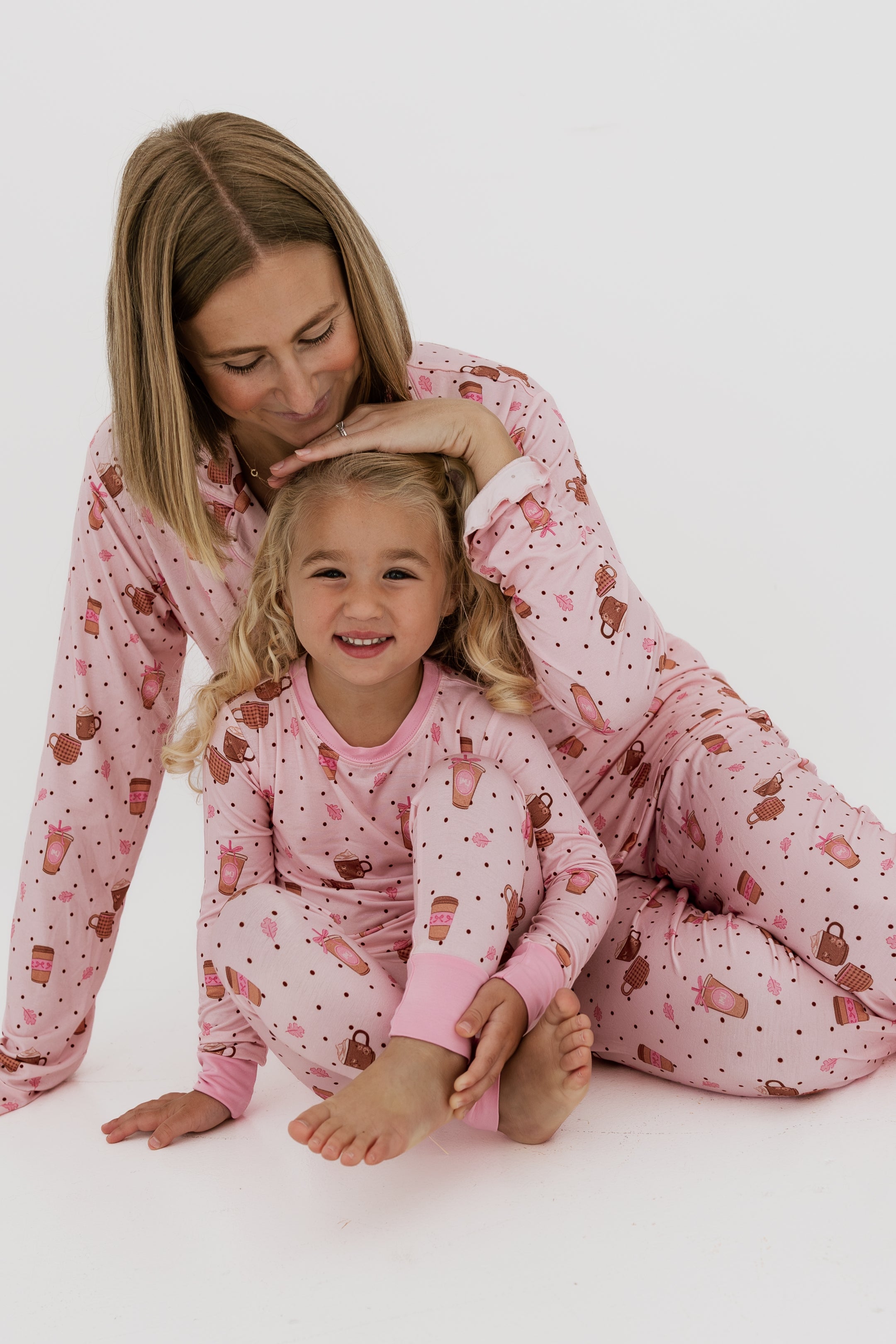 Cozy Coffee Club Women's Long Sleeve Ruffle Set