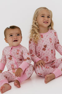 Cozy Coffee Club Zipper Romper