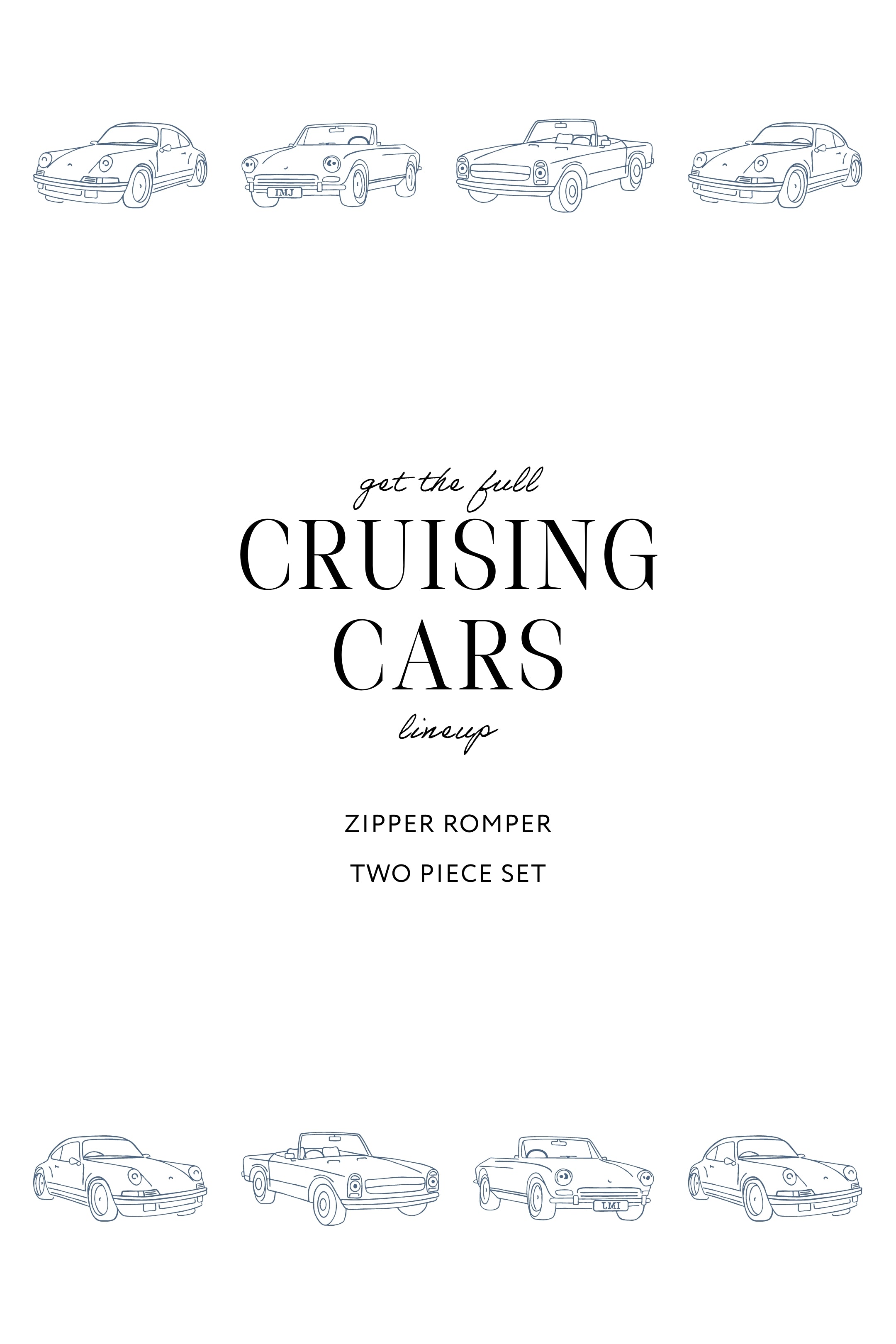 Cruising Cars Two Piece Short Set