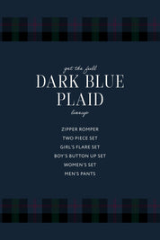 Dark Blue Plaid Two Piece Set - IMJ x Sarah Knuth