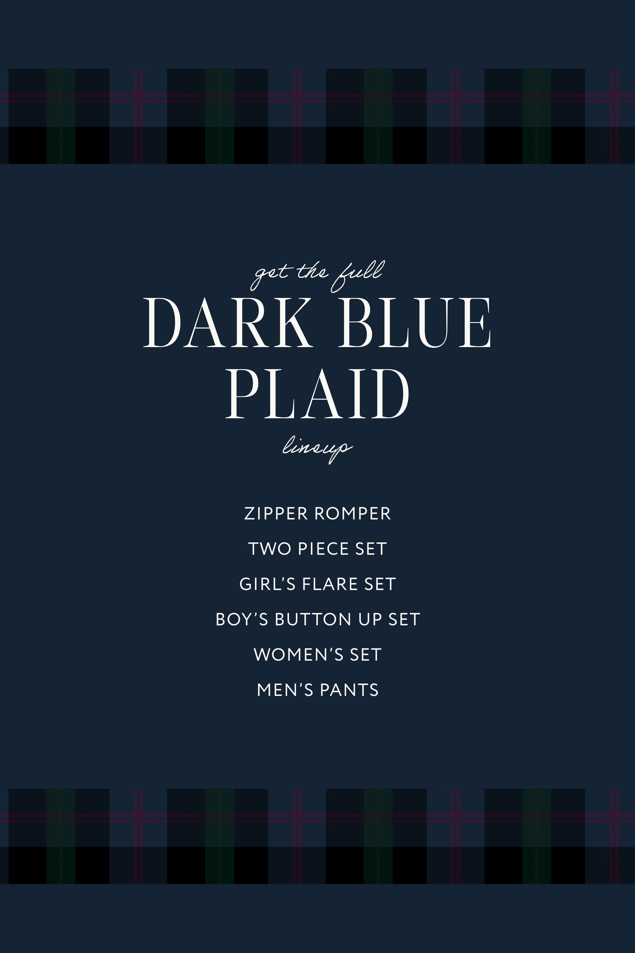 Dark Blue Plaid Two Piece Set - IMJ x Sarah Knuth