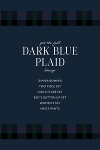 Dark Blue Plaid Two Piece Set - IMJ x Sarah Knuth