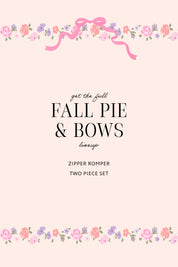 Fall Pie and Bows Two Piece Set