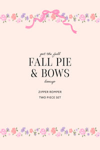Fall Pie and Bows Two Piece Set