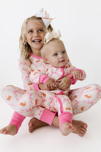 Fall Pie and Bows Zipper Romper