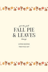 Fall Pie and Leaves Two Piece Set
